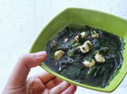 A picture of wakame seaweed soup