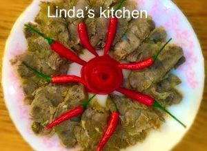 Hình của món Bắp bò ngâm mắm.