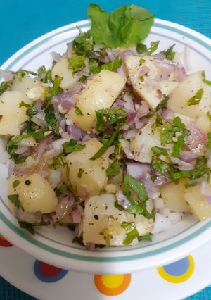 A picture of Lebanese Potato Salad With Lemon & Mint.