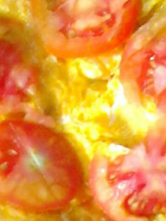 A picture of Scrambled Kienyeji eggs.
