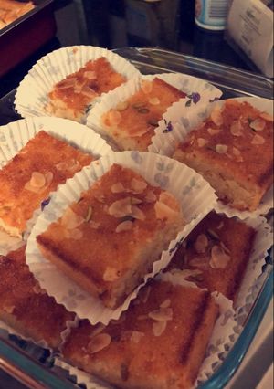 A picture of Coconut Basbousa (semolina cake).