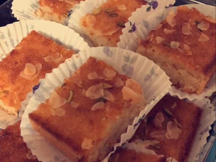 Recipe Coconut Basbousa (semolina cake) the So Delicious Delicious