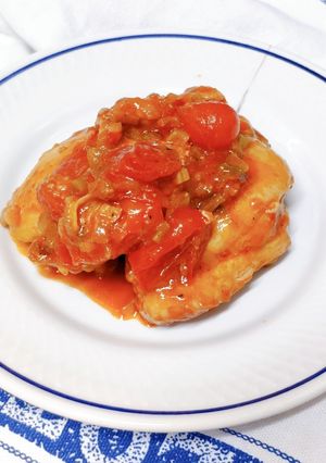 Una foto de Pollo en caldillo