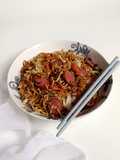 Mie goreng sosis sayur