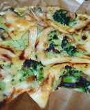 Brokkolis csirke sajtos-mustáros rizstejszínnel