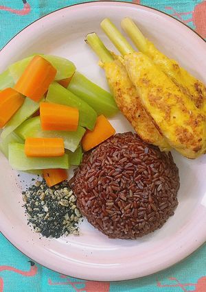 Hình của món Cơm eatclean eps03: Chạo gà bọc sả.