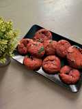 Galletas red velvet versión Halloween