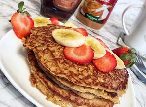 صورة لوصفة بان كيك بالموز والشوفان 🥞