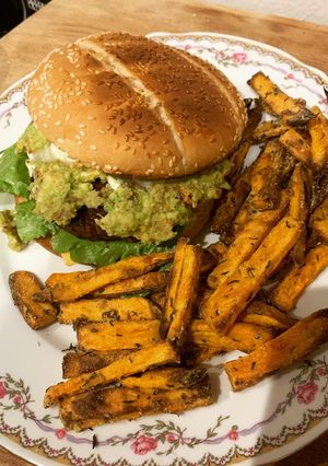Une photo de Frites de patates douces au four