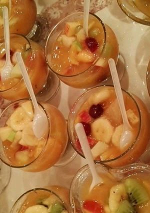 صورة لوصفة سلطة فواكه في هاذ السخانة 🍌🍓🍋