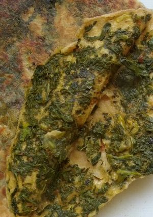 A picture of Spicy spinach parrotta.