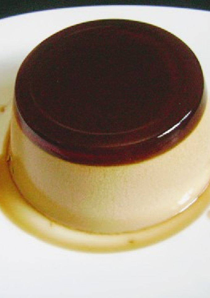 Una foto de Flan de Café bicolor