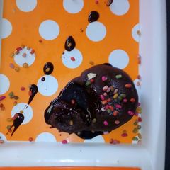 A picture of No heat no bake molten lava cake.