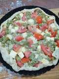 Tarta de ocra, tomate y muzarella