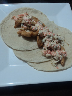 Una foto de Taco de chicharrón de pescado de navidad al estilo ranchero las Correa