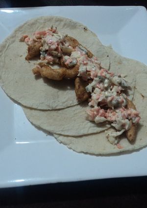 Una foto de Taco de chicharrón de pescado de navidad al estilo ranchero las Correa