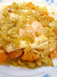 Una foto de Picadillo de naranja 🍊 ricooo