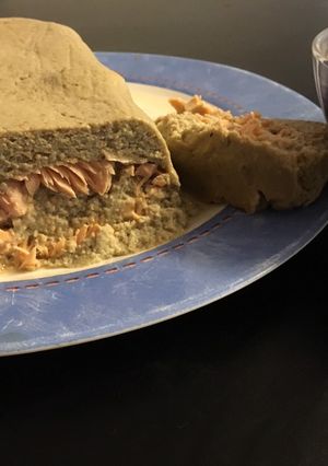 Une photo de Pain d’aubergine au saumon