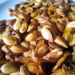 Toasted pumpkin seeds A picture of Toasted pumpkin seeds.