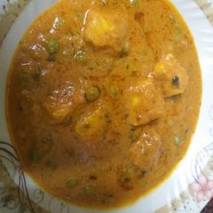 Matar paneer A picture of Matar paneer.