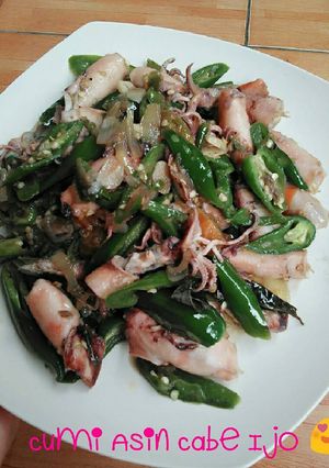 Foto resep Cumi Asin Cabe Ijo menjerit