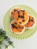 Queques de laranja inteira com pepitas de chocolate