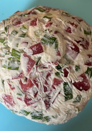A picture of Grandmama’s Cream Cheese Ball.
