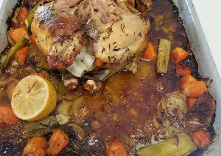 Bagaimana Menyiapkan Roast chicken /ayam panggang yang Lezat Sekali