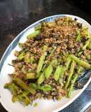 欖菜蝦米肉碎炒四季豆
