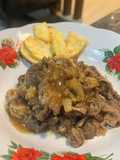 Slice daging steak