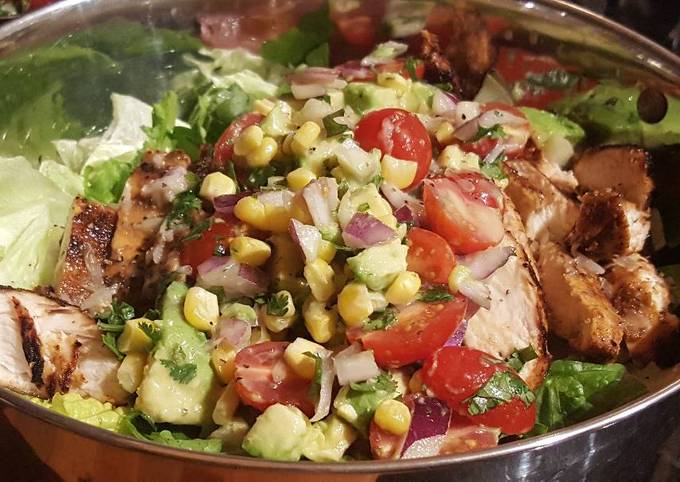 Steps to Prepare Any-night-of-the-week Chipotle Chicken Salad with Honey Lime Vinaigrette