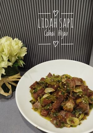 Foto resep Lidah Sapi Cabe Hijau