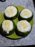 Zapallitos rellenos de crema de choclo y zuchinis