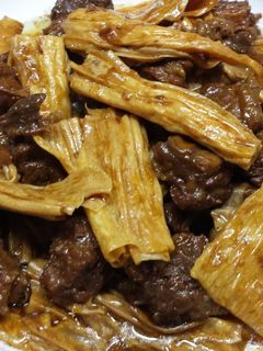 Foto resep Olahan Daging sapi & kembang tahu
