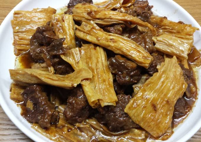 Olahan Daging sapi & kembang tahu