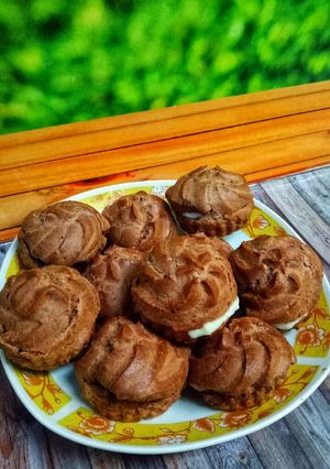 Foto resep Soes coklat vla vanila