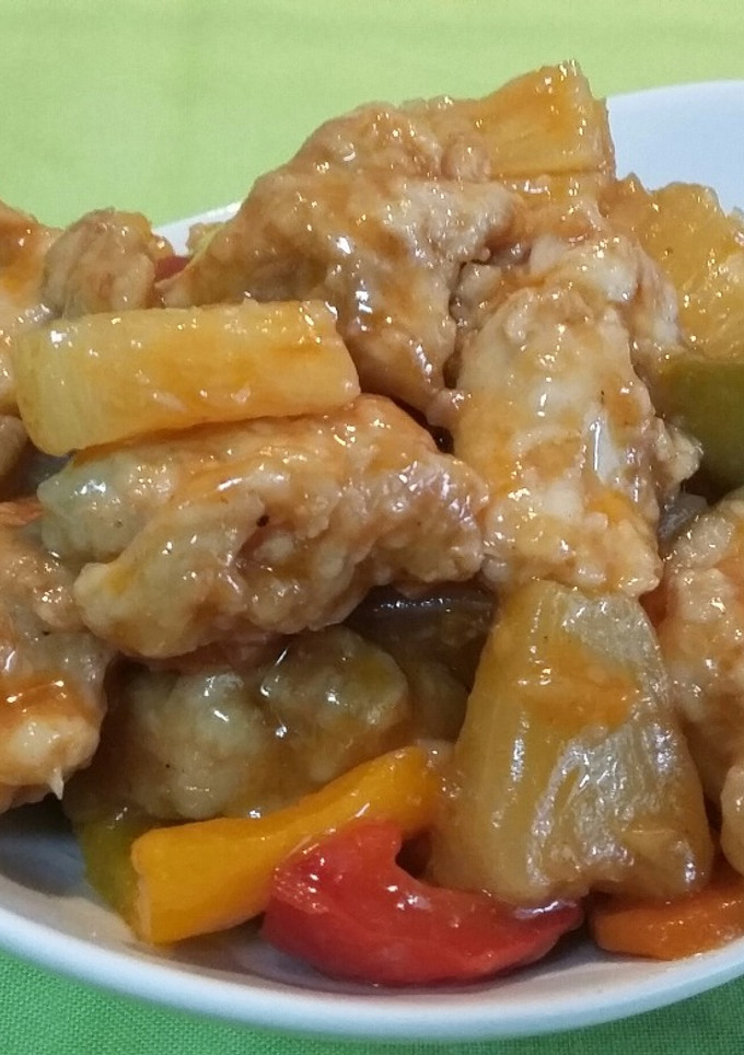 Una foto de Pollo agridulce