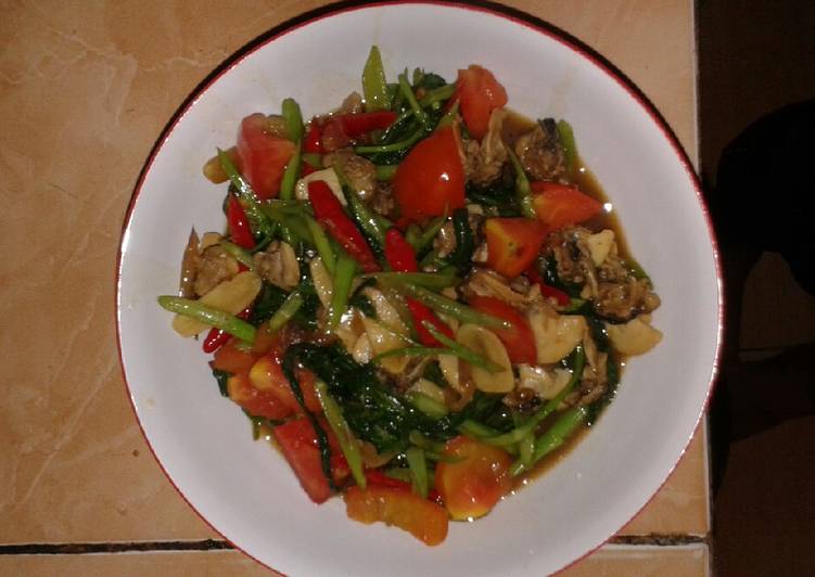 Cah kangkung kerang saus tiram