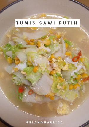 Foto resep Tumis sawi, telur, jagung
