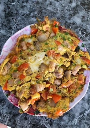 Hình của món Trứng rán cần mỡ bắp cần bơ.