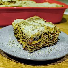 A picture of One hell of a delicious vegan Lasagna.