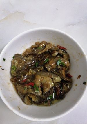 Hình của món Cà tím chua ngọt.