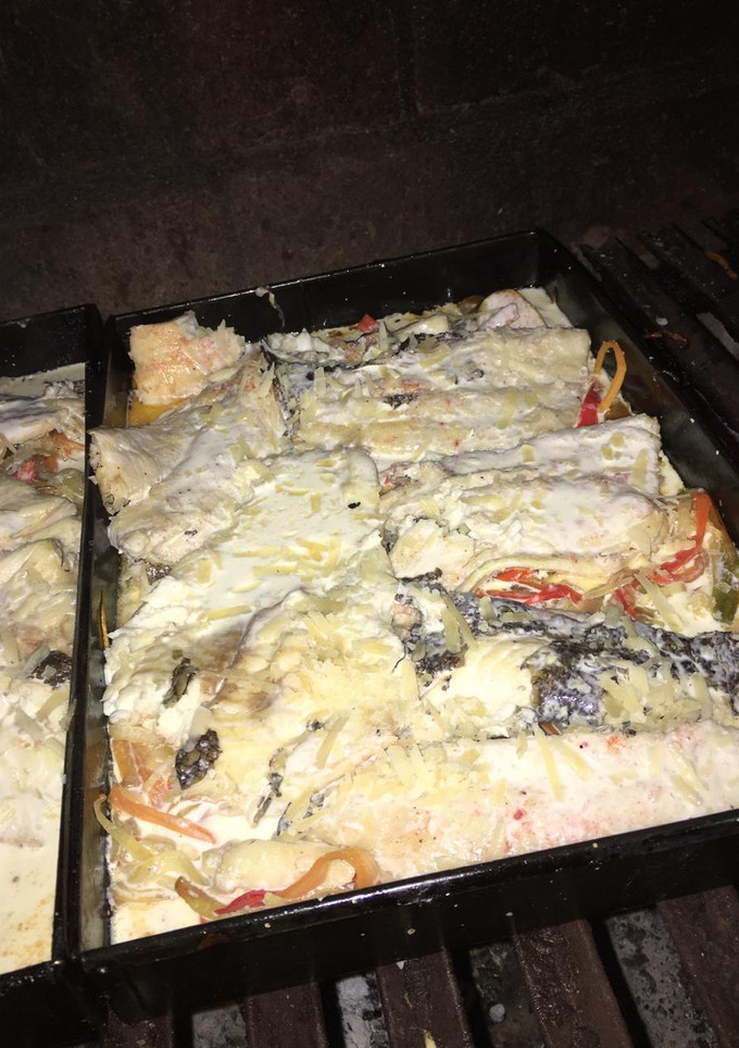 Una foto de Lenguado con papas a la crema (parrila)
