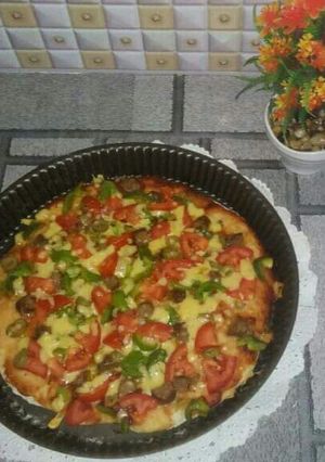 صورة لوصفة بيتزا 😍