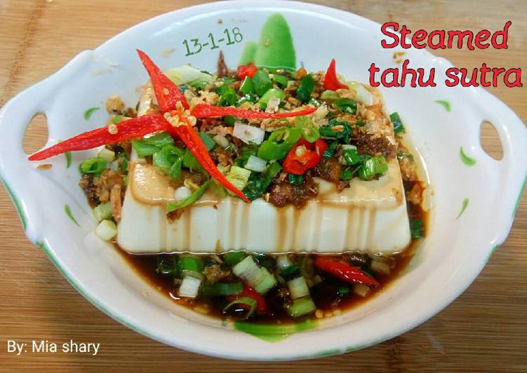 Steamed tahu sutra /tahu telur