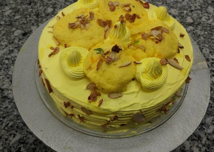 Rasmalai cake with Almond flour