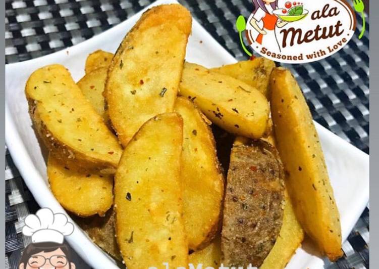 Resep Vegan Potato Wedges alaMetut 👩‍🍳 Anti Gagal