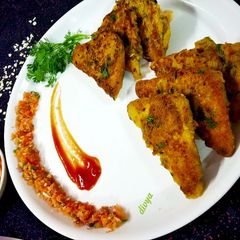 A picture of Vegetable oats bread toast.