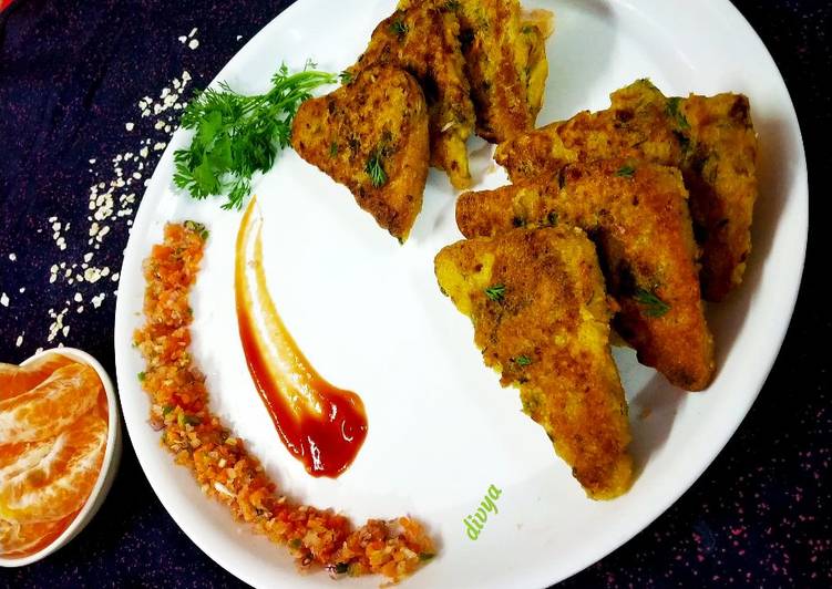 Recipe of Homemade Vegetable oats bread toast