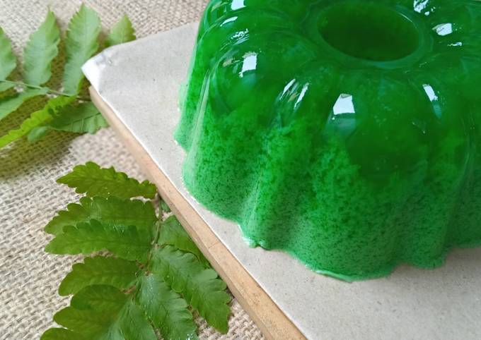 Resep Puding Lumut Pandan Resep Puding Lumut Pandan